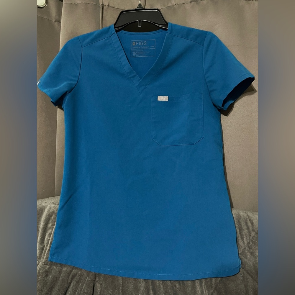 FIGS Alps Blue Catarina Scrub Top Size XXS